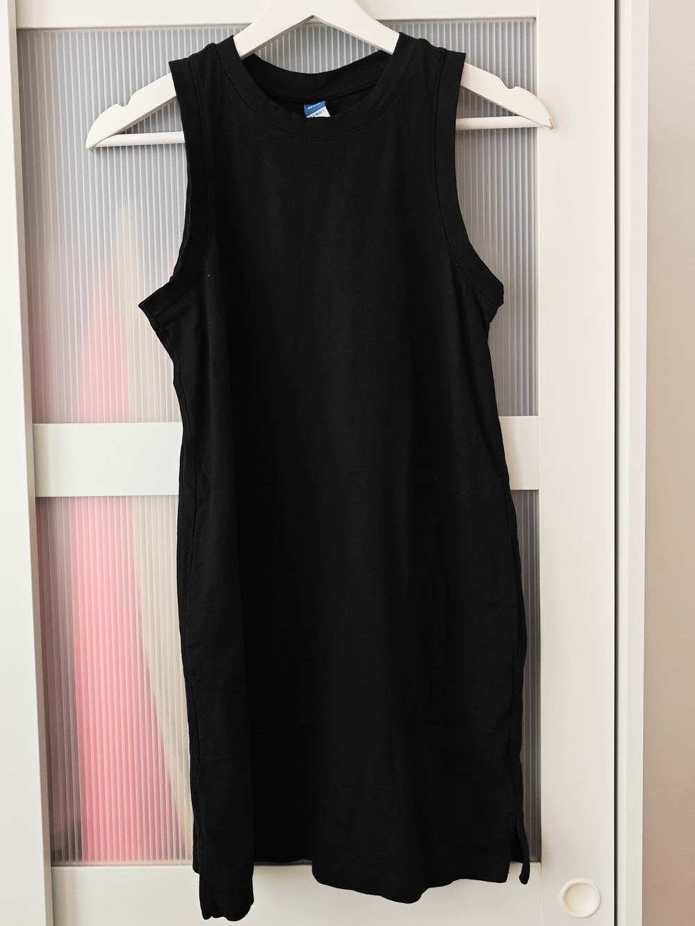 Old Navy 100% Cotton Black Sleeveless Mini Shift  Dress Size XSP
